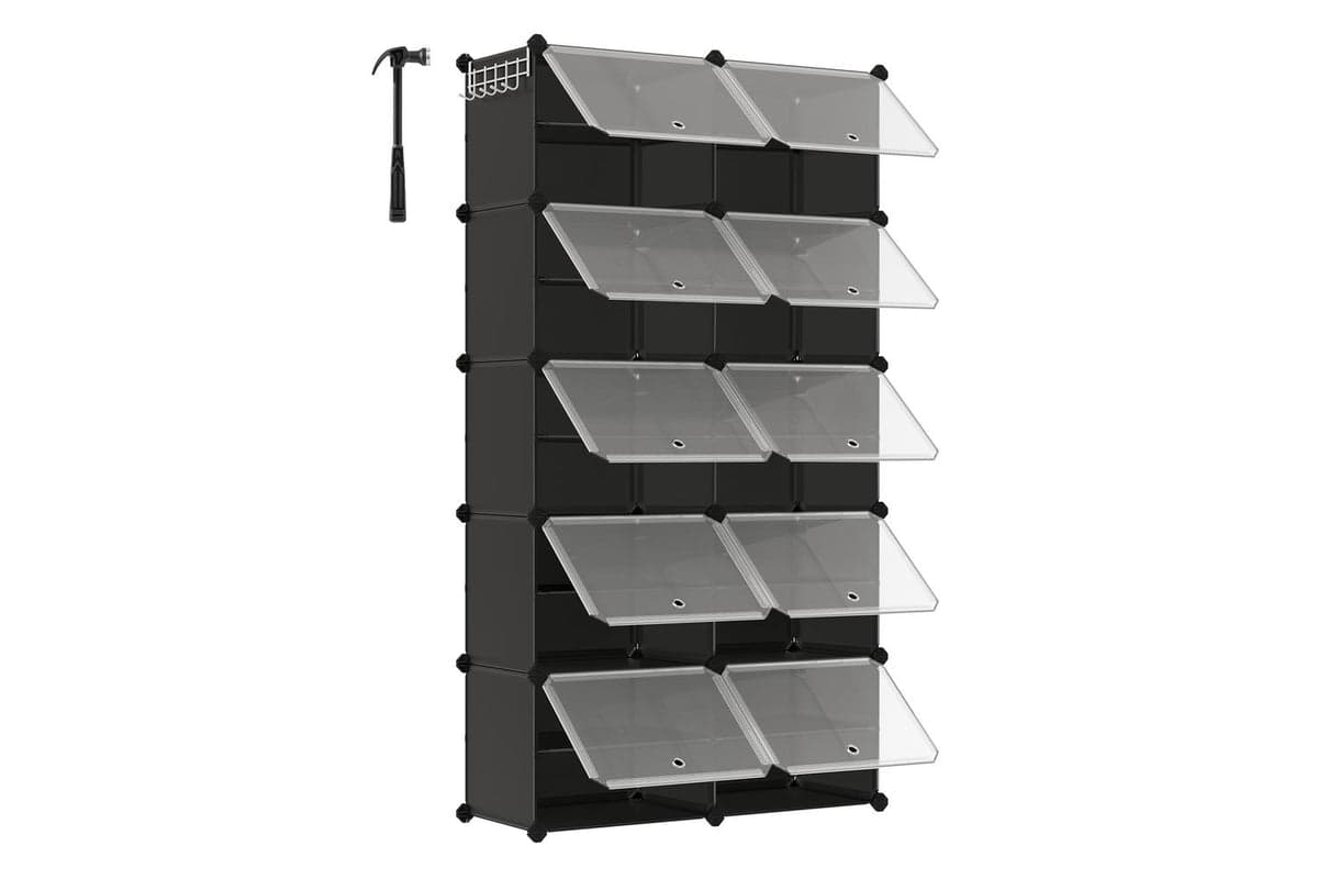 Songmics Shoe Rack | Shoe Storage Organiser | Plastic | Large