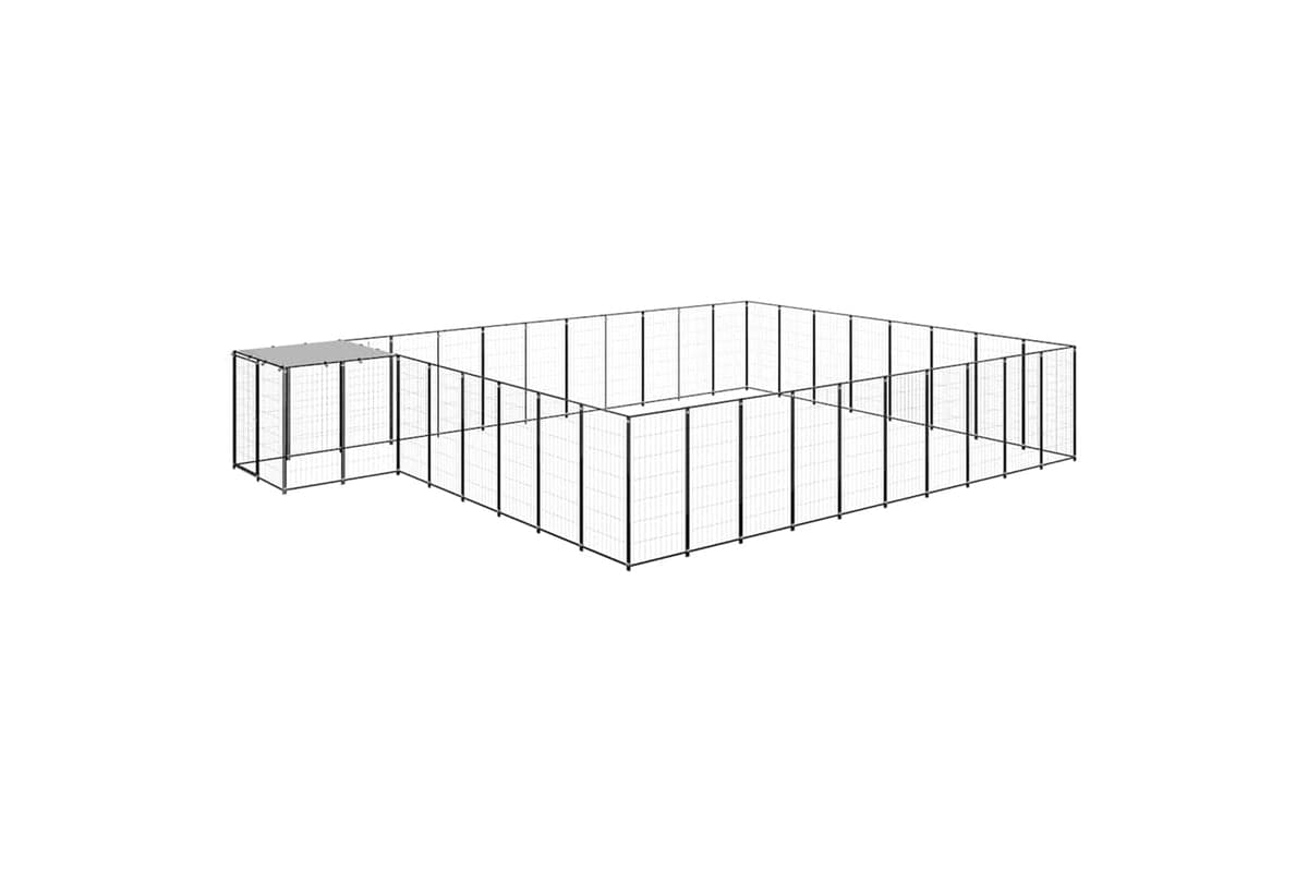 Vidaxl 3082229 Dog Kennel Black 25.41 M2 Steel