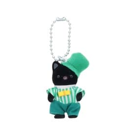 Emerald Green Tuxedo Cat Baby Key Chain
