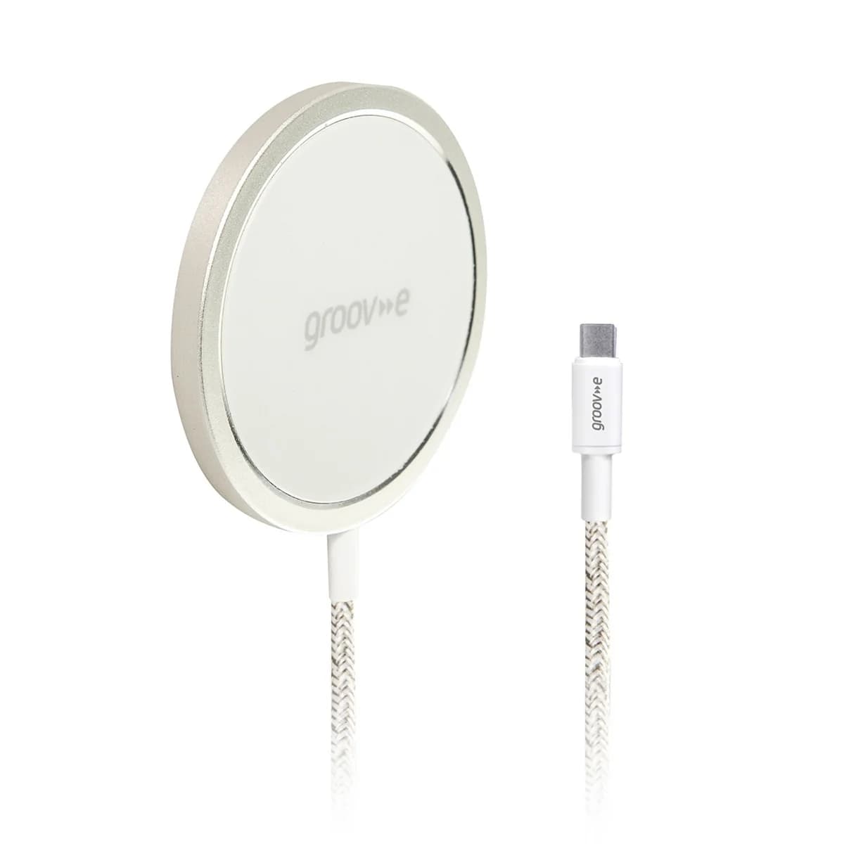 Groov-e Magnetic Wireless Charger 15W White | GVMA141WE
