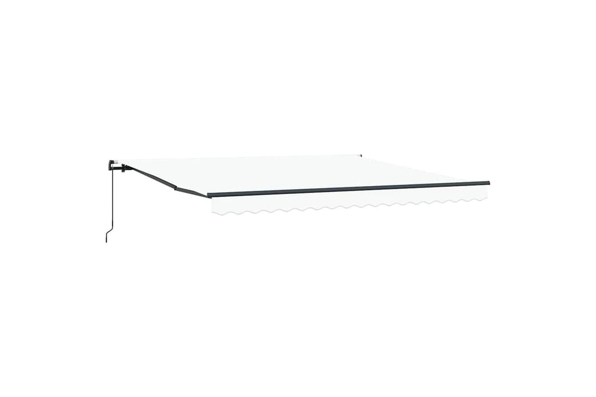 Vidaxl Awning Manual White 400 X 300 Cm Fabric
