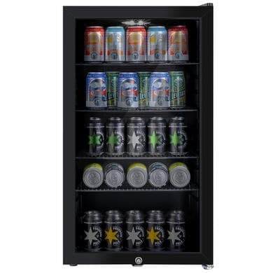 electriQ 98 Litre Drinks Fridge - Black