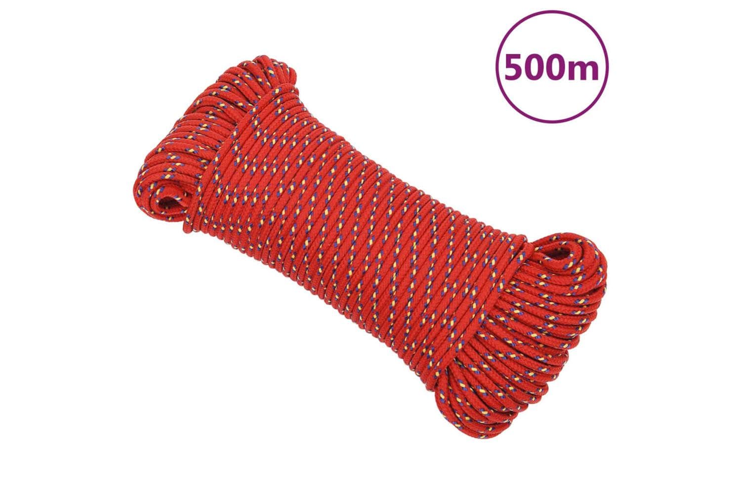 vidaXL 152384 Boat Rope Red 4mm 500 M Polypropylene