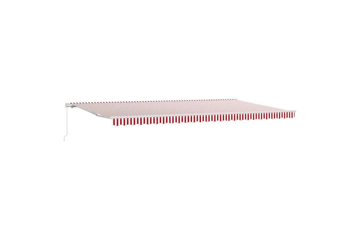 Vidaxl Retractable Awning Red And White 600 X 350 Cm Polyester Metal