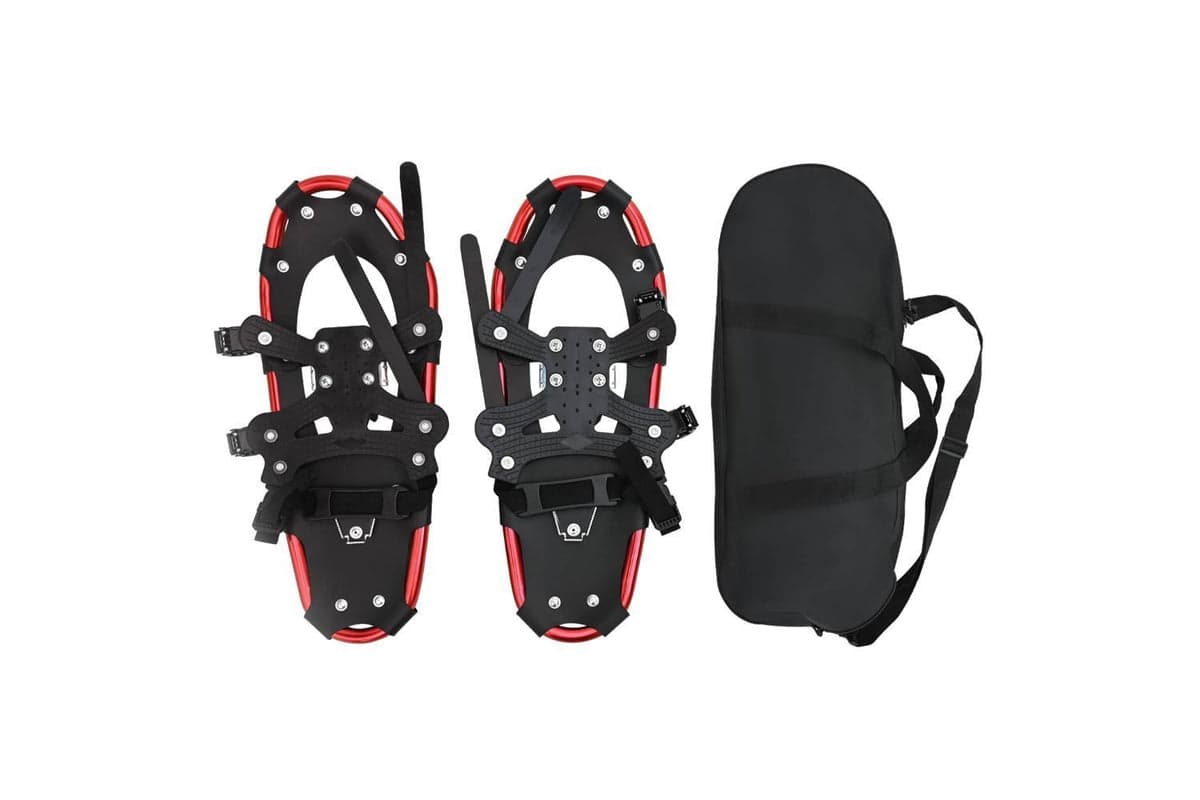 Vidaxl 3 In 1 Snowshoes Red And Black 21 Inches Aluminum And Hdpe