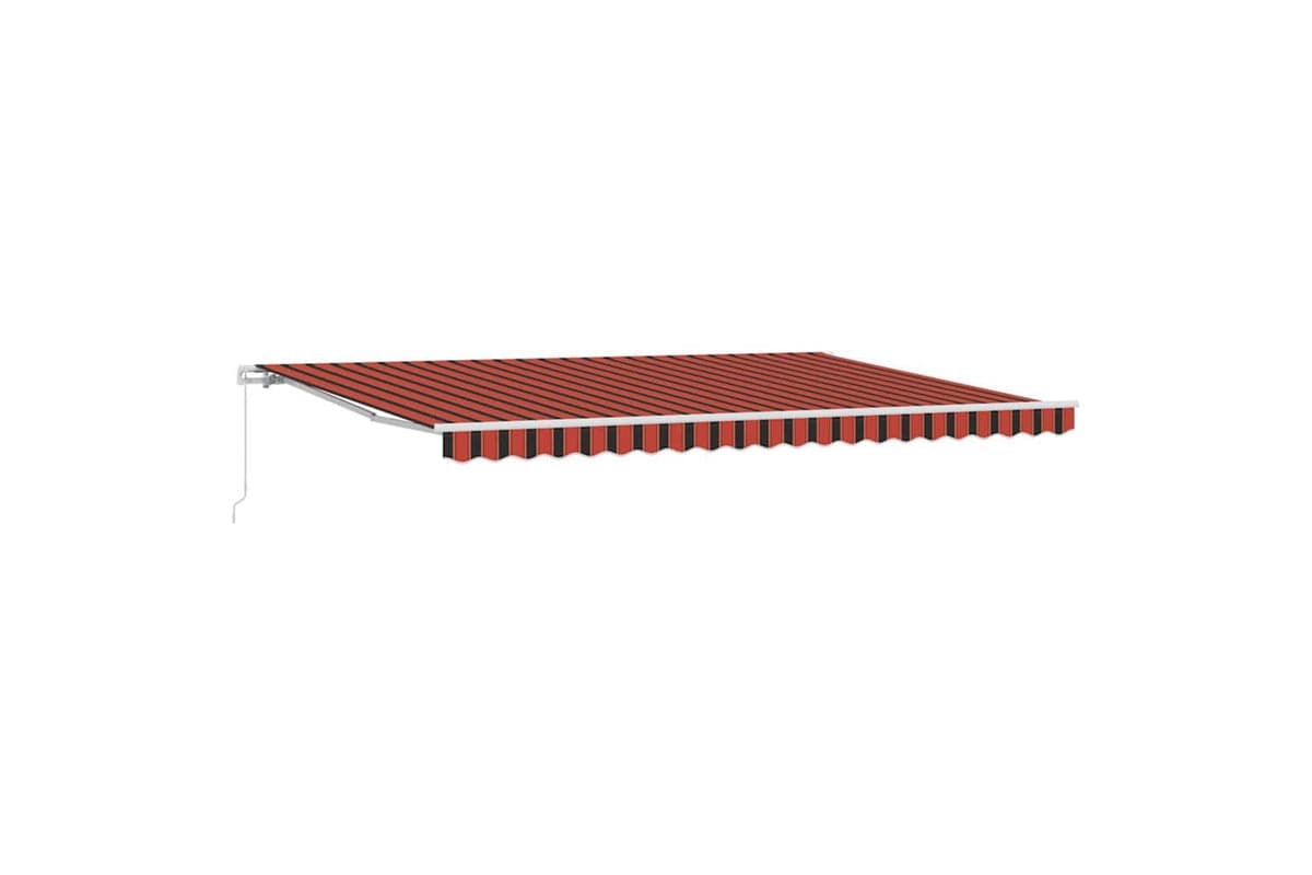 Vidaxl Retractable Awning Orange And Brown 500 X 300 Cm