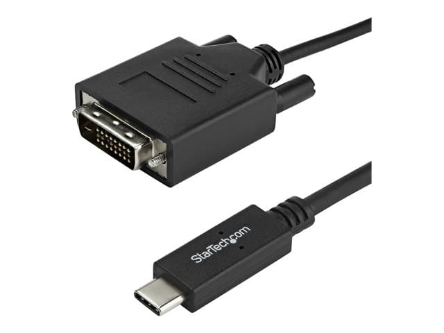 STARTECH.COM - StarTech USB-C to DVI Cable - 6 ft / 2m - 1080p - 1920x1200 - USB-C DVI Monitor Cable - USB C Cable - Computer Monitor Cable (CDP2DVIMM2MB) - USB / DVI cable - USB-C to DVI-D - 2 m