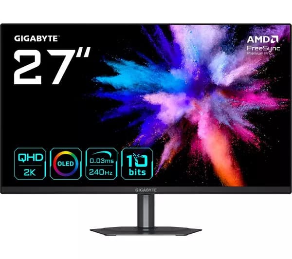 GIGABYTE GO27Q24G Quad HD 26.5" W-OLED Gaming Monitor - Black