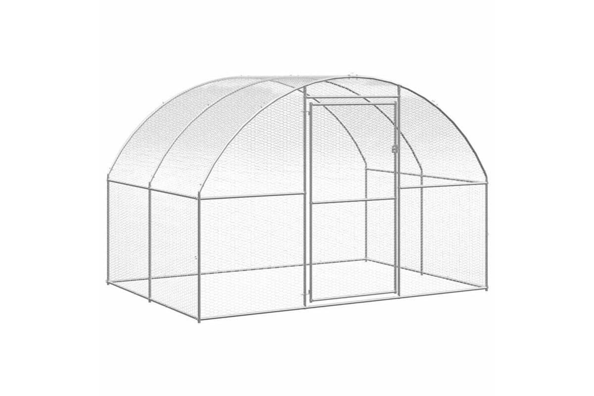 Vidaxl Outdoor Chicken Coop 3x2x2 M Galvanised Steel