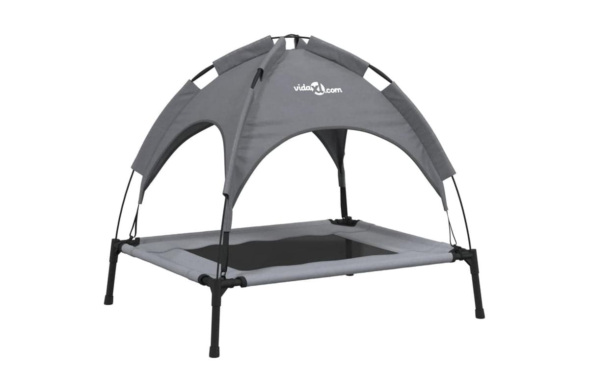 Dog Bed With Canopy Anthracite Oxford Fabric And Steel