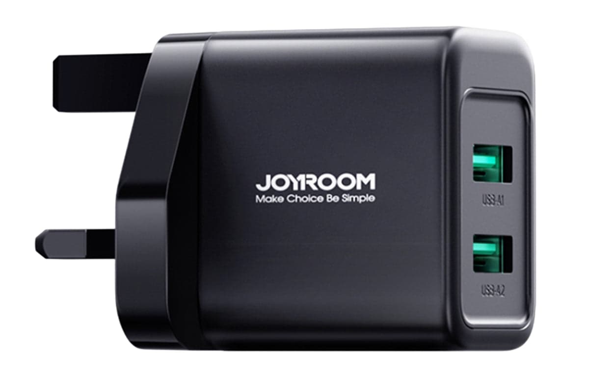 Joyroom 2.4A Dual USB Port Fast Charger | Black