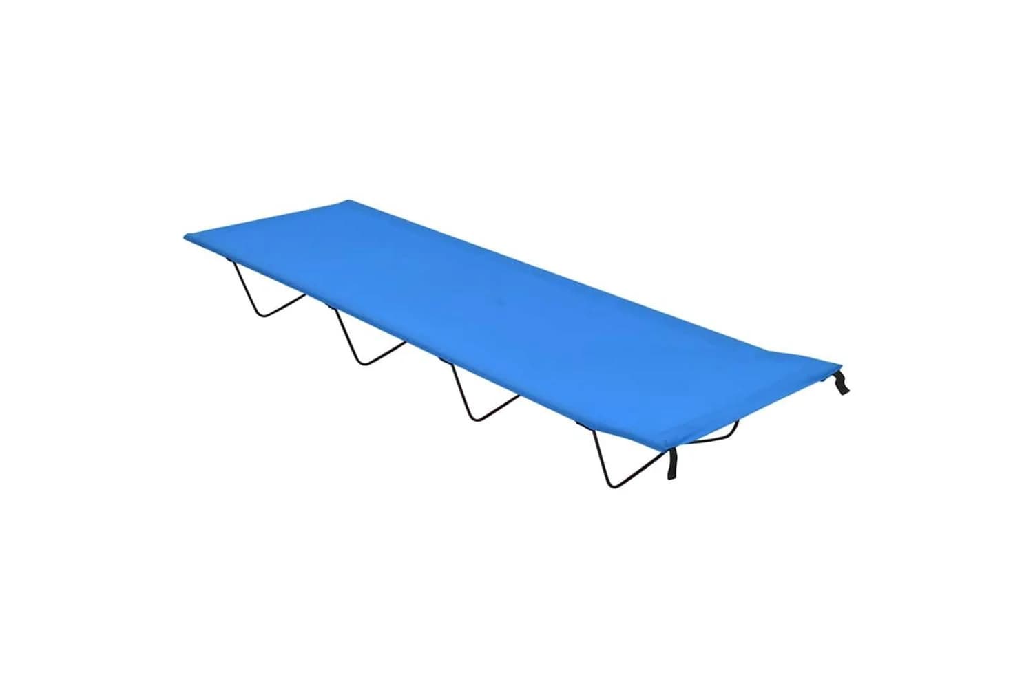 Vidaxl Camping Bed 180x60x19 Cm Oxford Fabric And Steel Blue