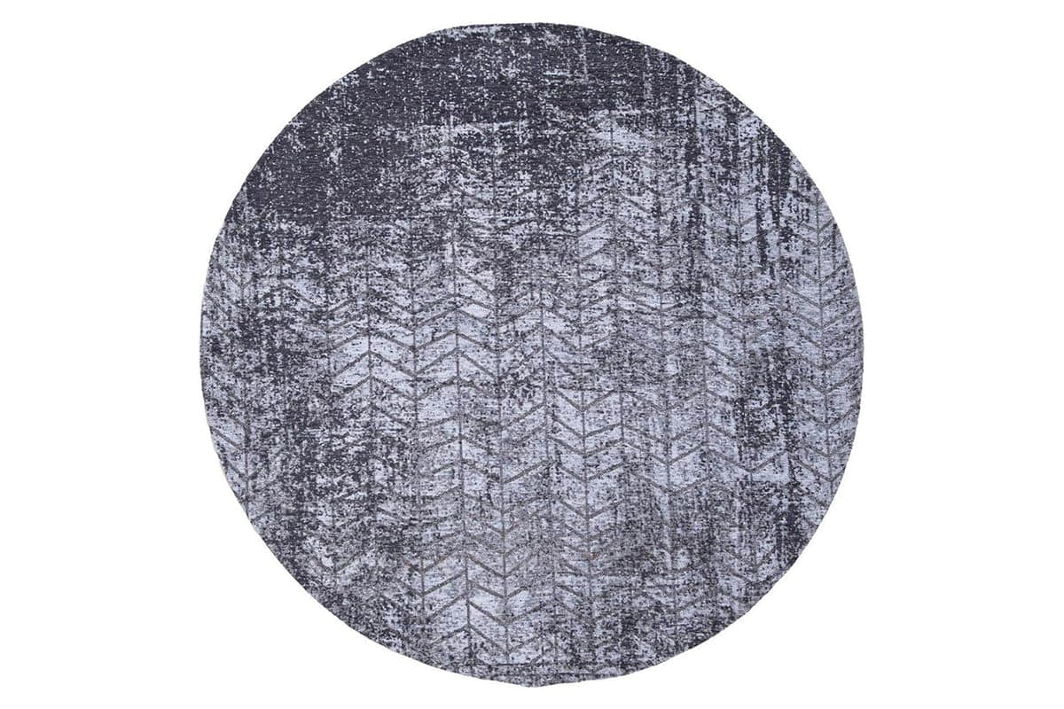 Louis De Poortere | Jacob's Ladder Eco Round Rug | Harlem Contrast | 140 x 140 cm