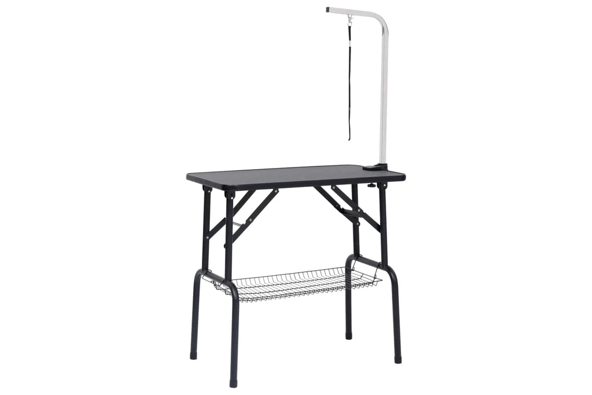 Vidaxl 171067 Adjustable Dog Grooming Table With 1 Loop And Basket