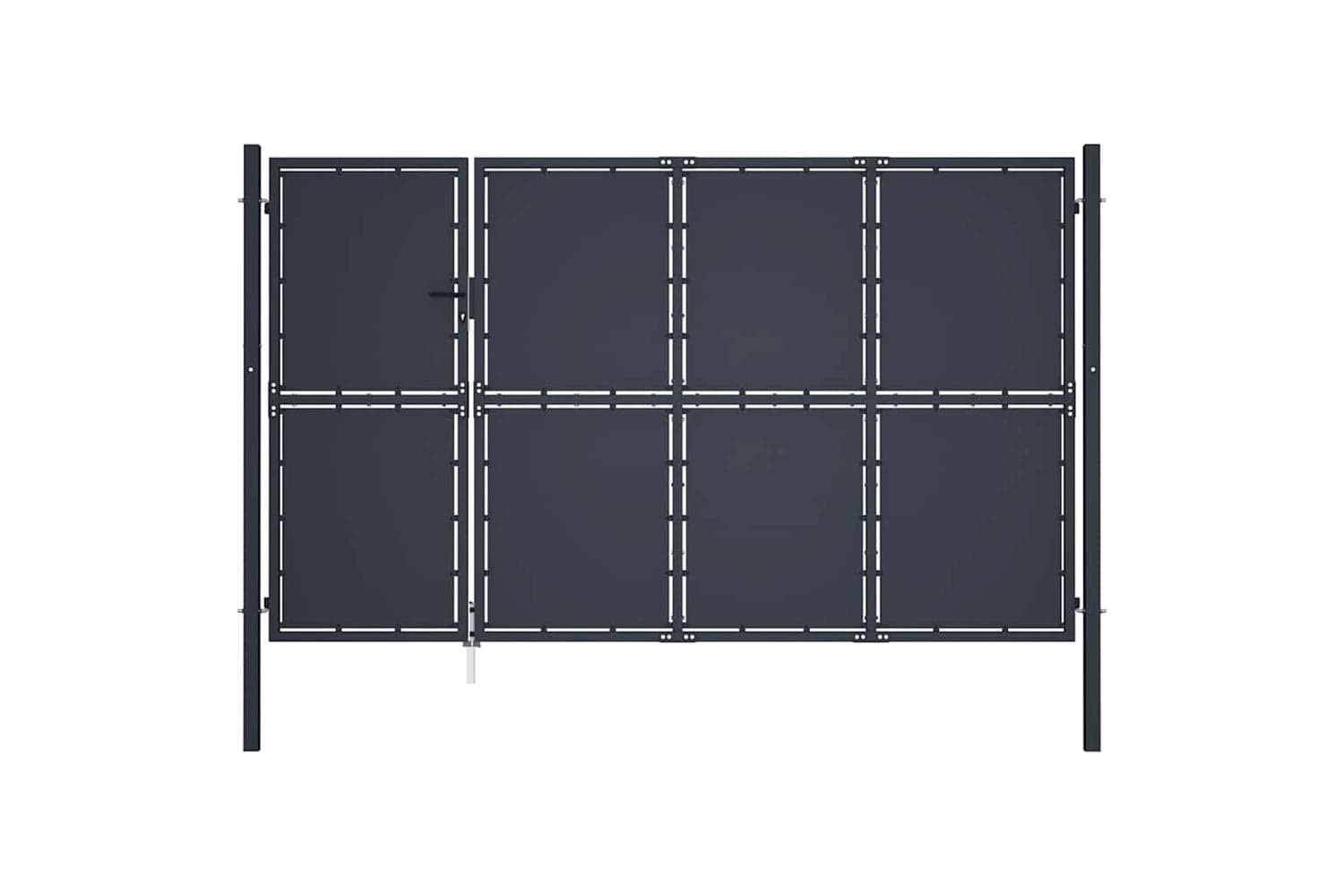 vidaXL 144540 Garden Gate Steel 350x200cm Anthracite
