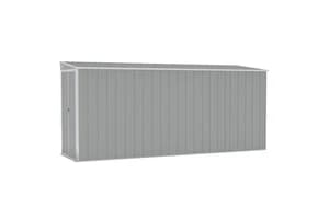 Vidaxl Wall-mounted Garden Shed Grey 118x382x178 Cm Galvanised Steel
