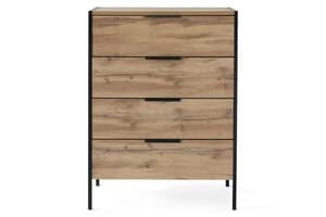 Zion Chest Of Drawer | 4 Drawer | Oak Effect