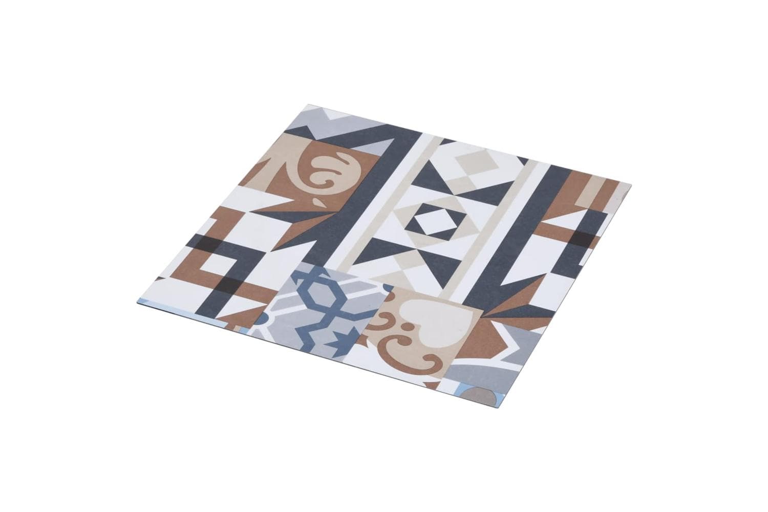 Vidaxl Pvc Flooring Plank Self-adhesive 5.11 Sq M Mono Pattern