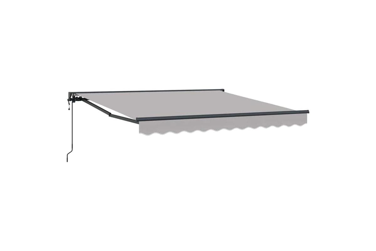 Vidaxl Retractable Awning Light Grey 350x250 Cm Fabric