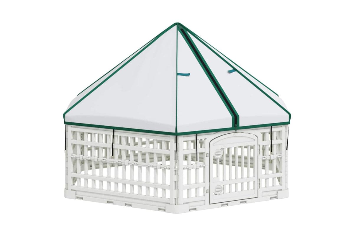 Vidaxl 6 Panel Dog Playpen 122 X 1065 X 82 Cm Plastic White Foldable