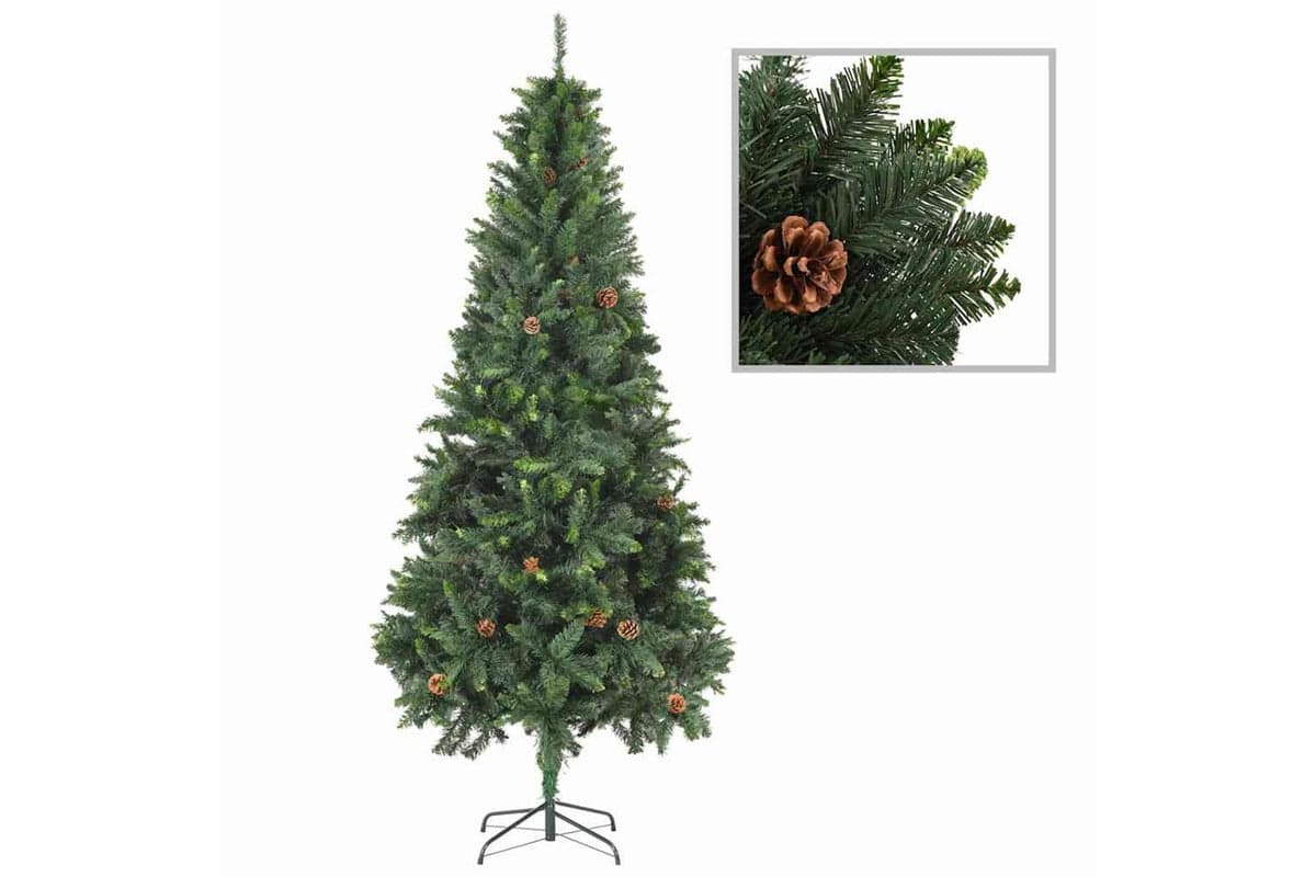 Vidaxl Artificial Christmas Tree With Pinecones Green 210 Cm