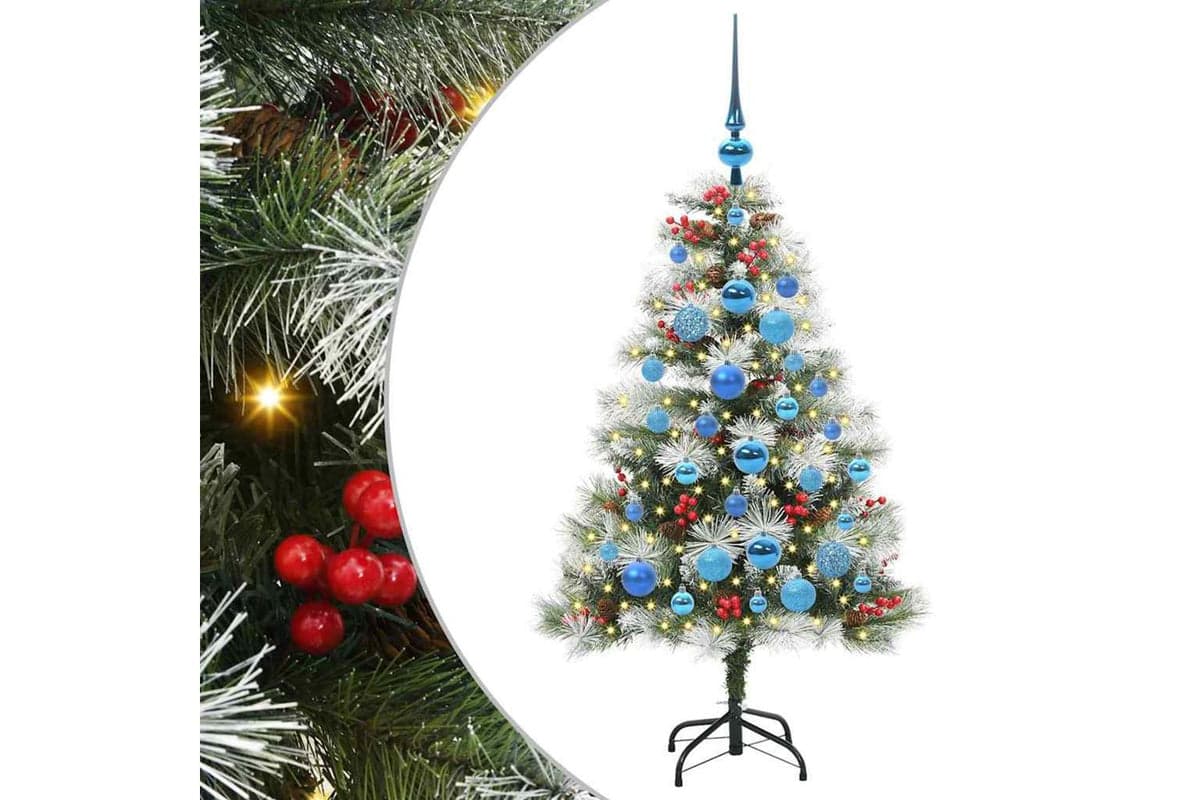 Vidaxl Artificial Christmas Tree Green And White 120 Cm