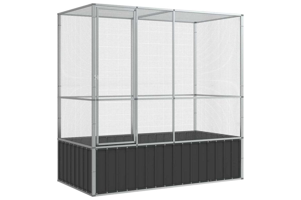Vidaxl Aviary Silver 2105x107x212 Cm Steel