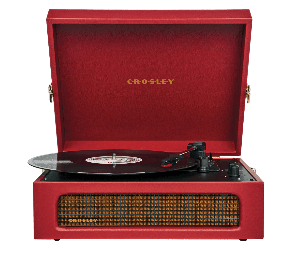 Crosley Voyager Vintage Portable Turntable with Bluetooth and Built-In Speakers | Burgundy Red