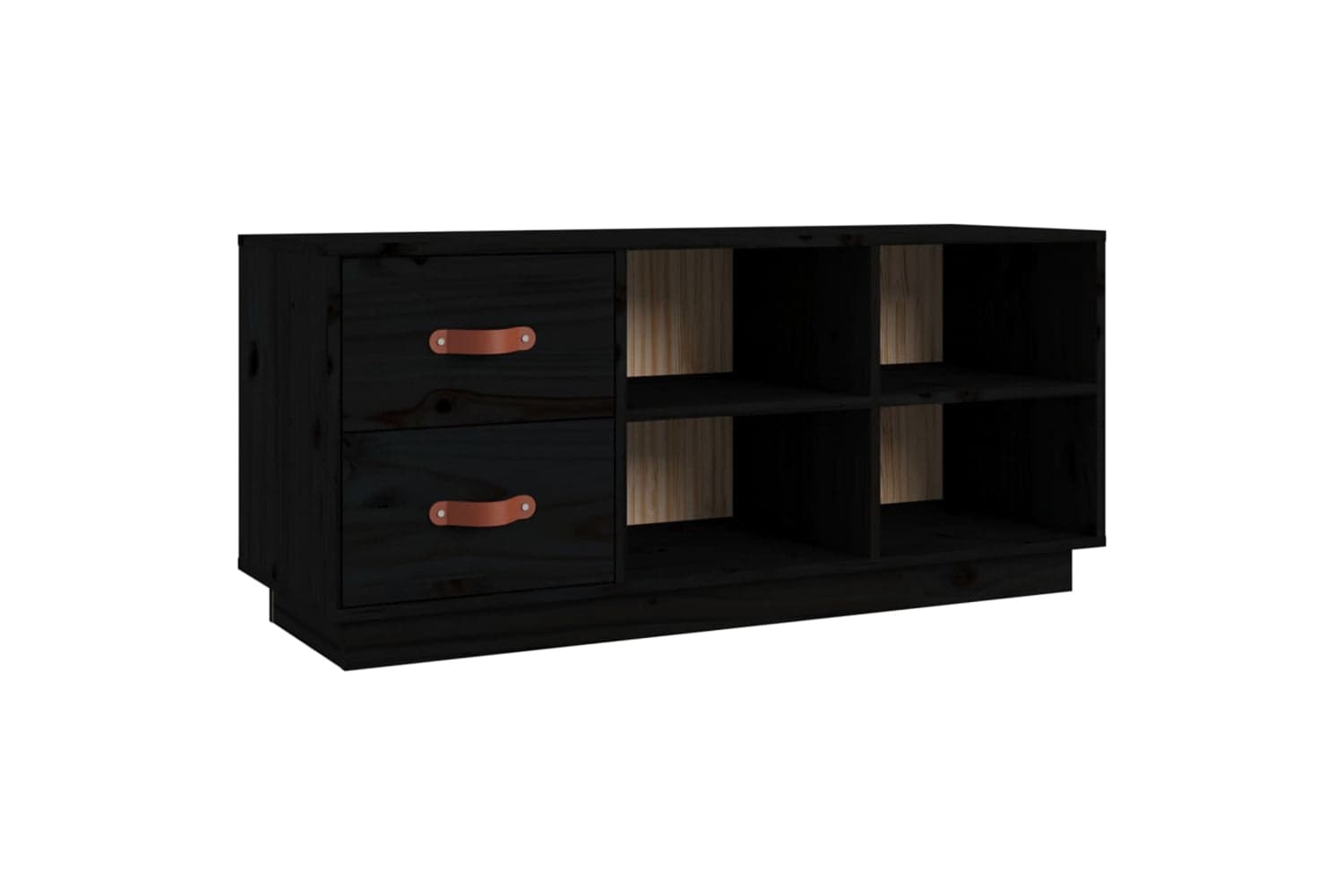 vidaXL 820181 Shoe Bench Black 100x34x45cm Solid Wood Pine