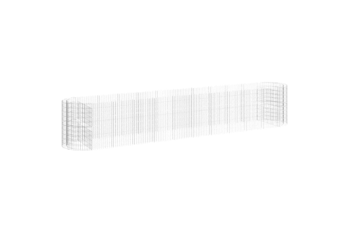 vidaXL 152049 Gabion Raised Bed Galvanised Iron 600x100x100cm