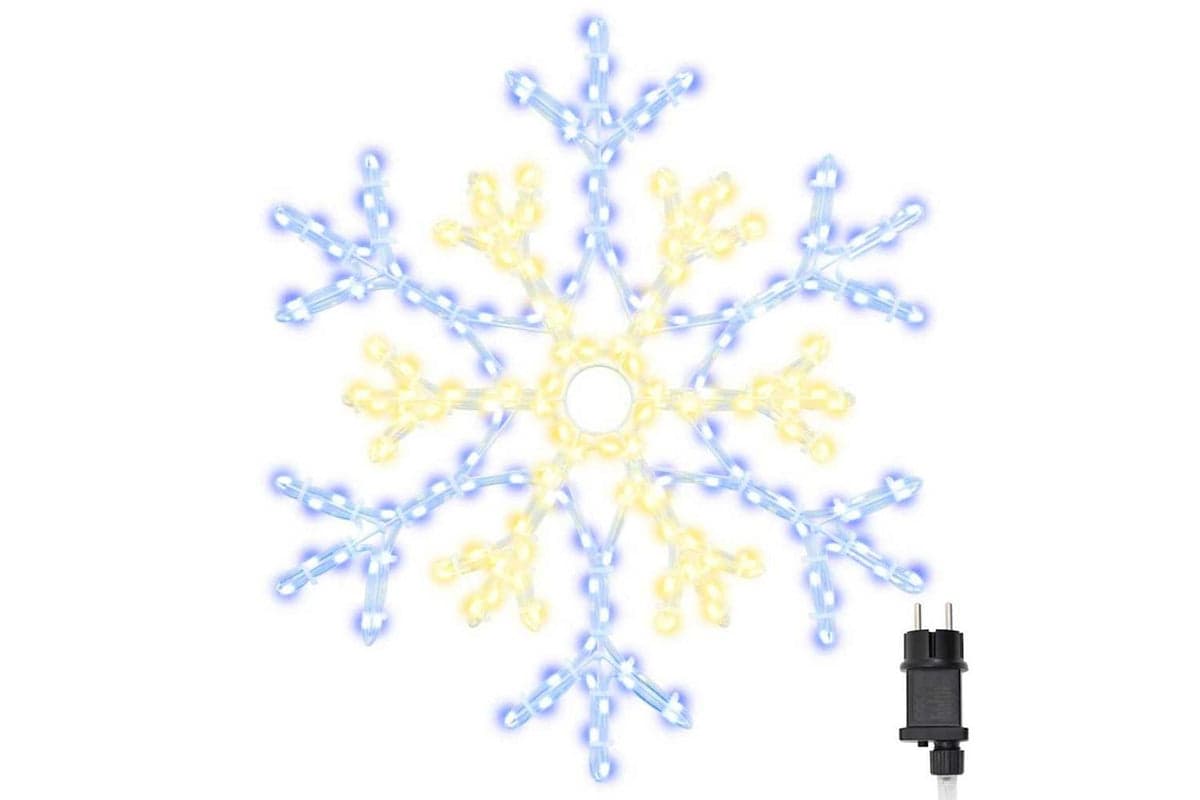 Vidaxl Christmas Snowflake Warm White 56 X 49 X 07 Cm Pvc