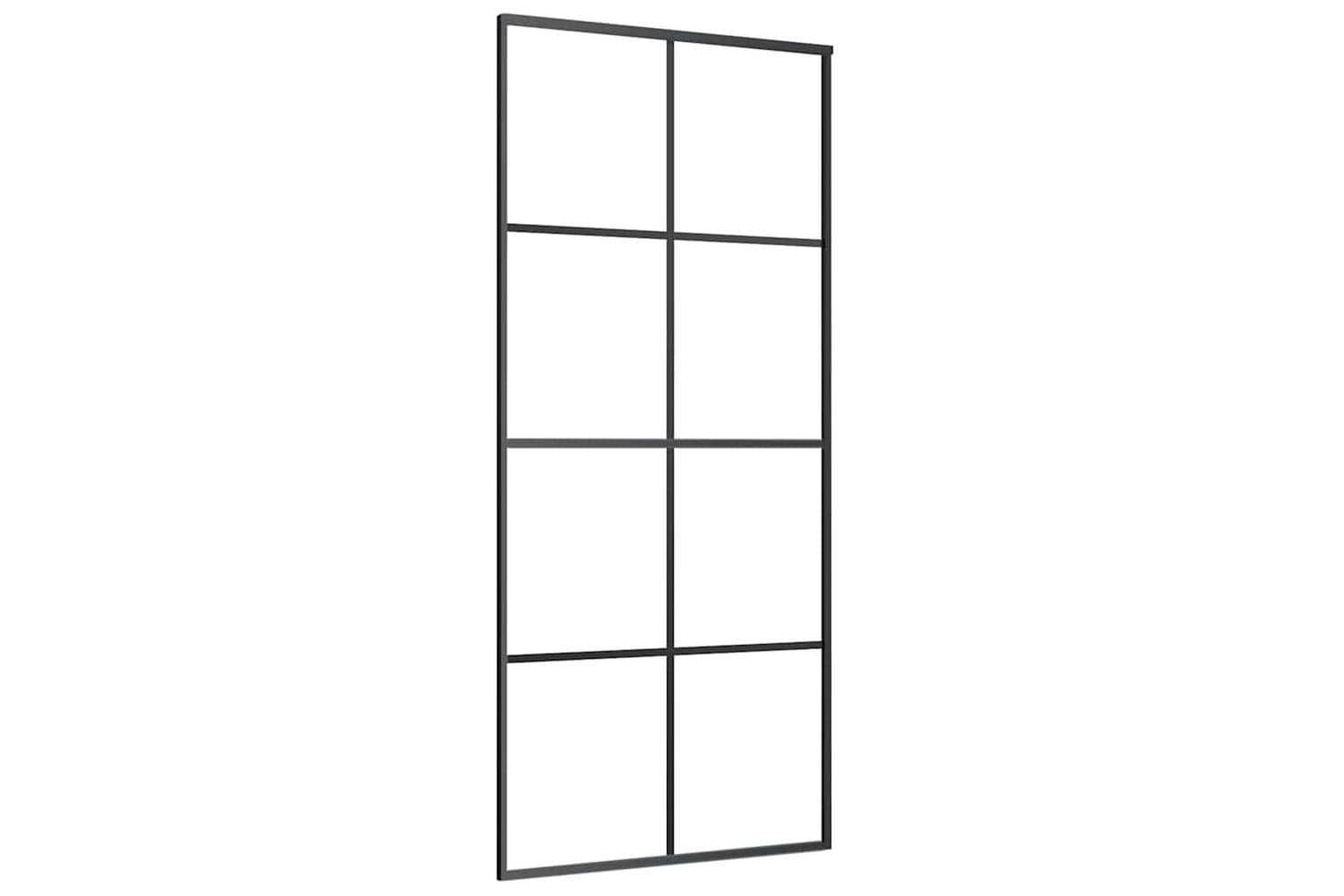 Vidaxl 151670 Sliding Door Black 90x205 Cm Esg Glass And Aluminium