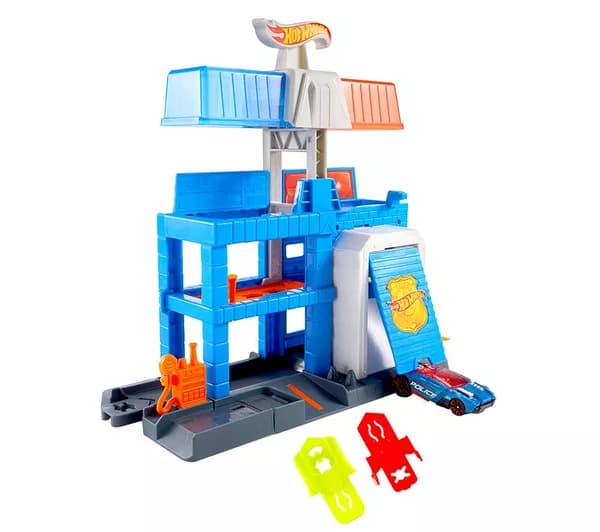 HOT WHEELS City Downtown Police Tower Playset