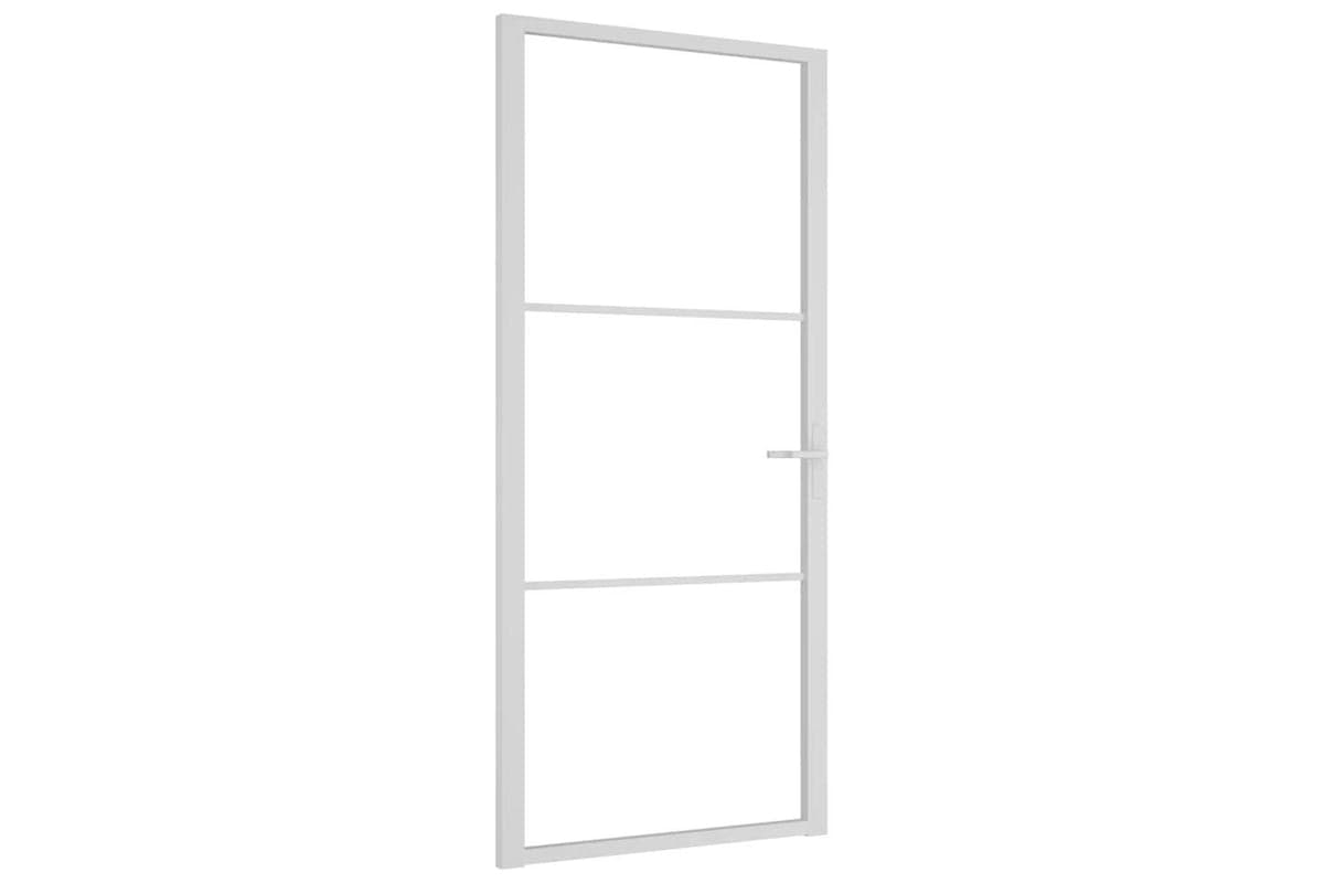 vidaXL 350570 Interior Door 93x201.5cm White Esg Glass And Aluminium