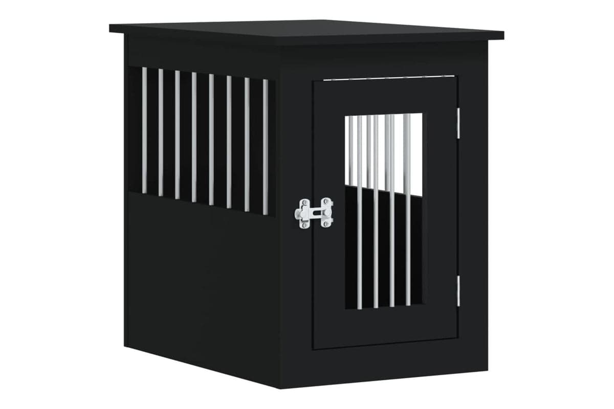 Dog Crate Furniture Black 45x62x59 Cm Engineered Wood