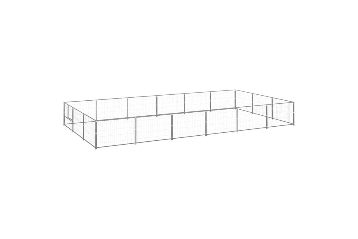 Vidaxl Dog Kennel Silver 18 M Steel