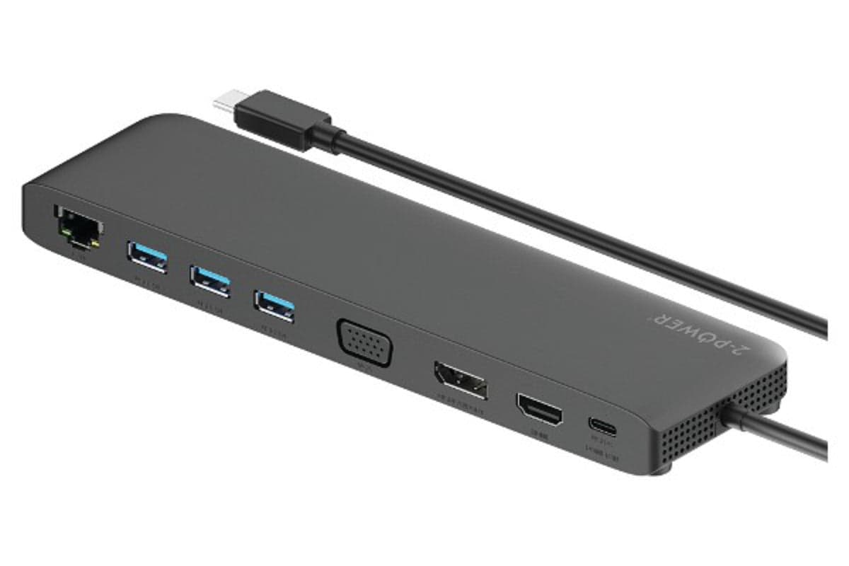 2-Power USB-C DP1.2 Triple Display Mini Dock