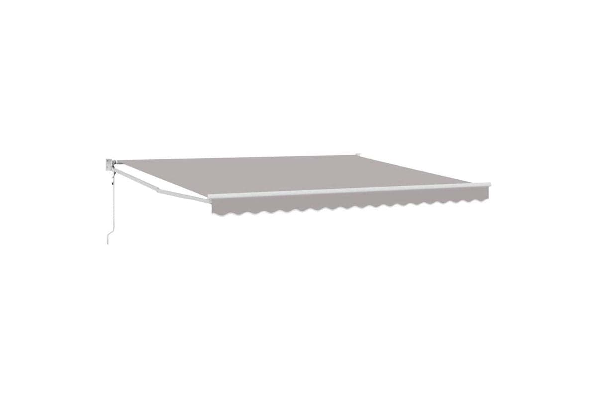Vidaxl Retractable Awning Light Grey 400 X 300 Cm Polyester