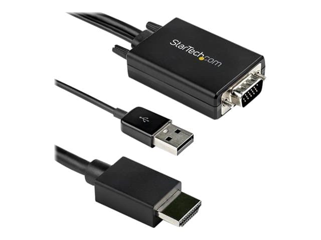 STARTECH.COM - Startech 2m VGA to HDMI Converter Cable with USB Audio Support & Power, Analog to Digital Video Adapter Cable to connect a VGA PC to HDMI Display, 1080p Male to Male Monitor Cable - Supports Wide Displays (VGA2HDMM2M) - Adapter cable - USB, HD-15 (VGA) ma
