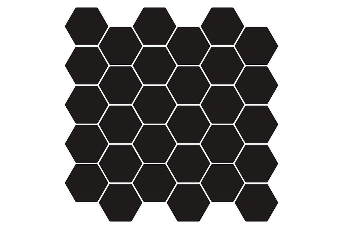 Vidaxl Hexagon Tile 10 Pcs Black 30 X 30 Cm Polyurethane And Pet