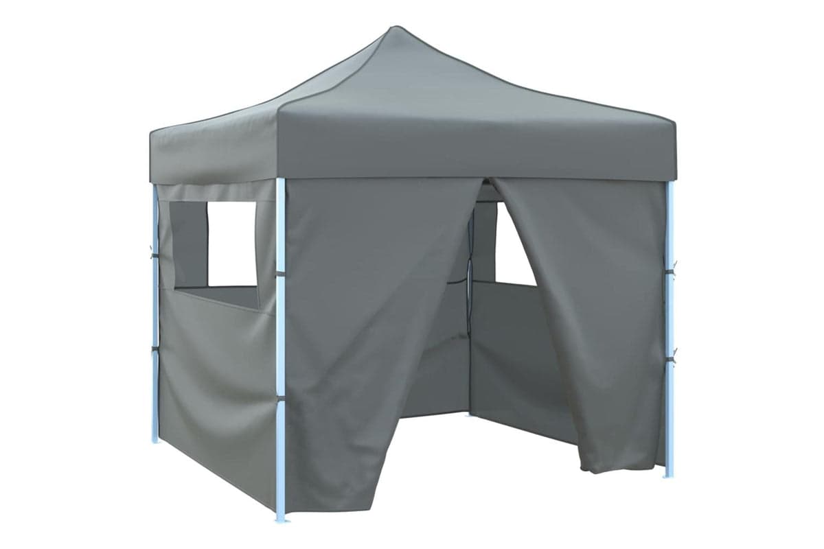 Vidaxl Foldable Party Tent Pop-up With 4 Sidewalls 3x3 M Anthracite