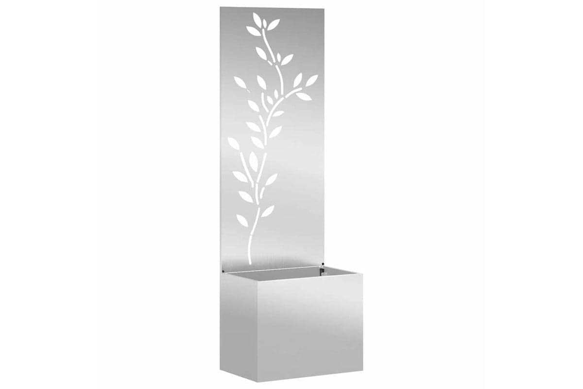 Garden Privacy Screen Silver 50 X 140 Cm Galvanised Steel