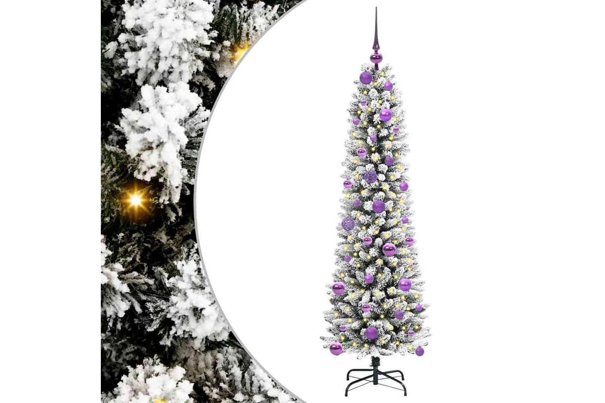 Vidaxl Artificial Christmas Tree With 150 Leds Green And White 150 Cm
