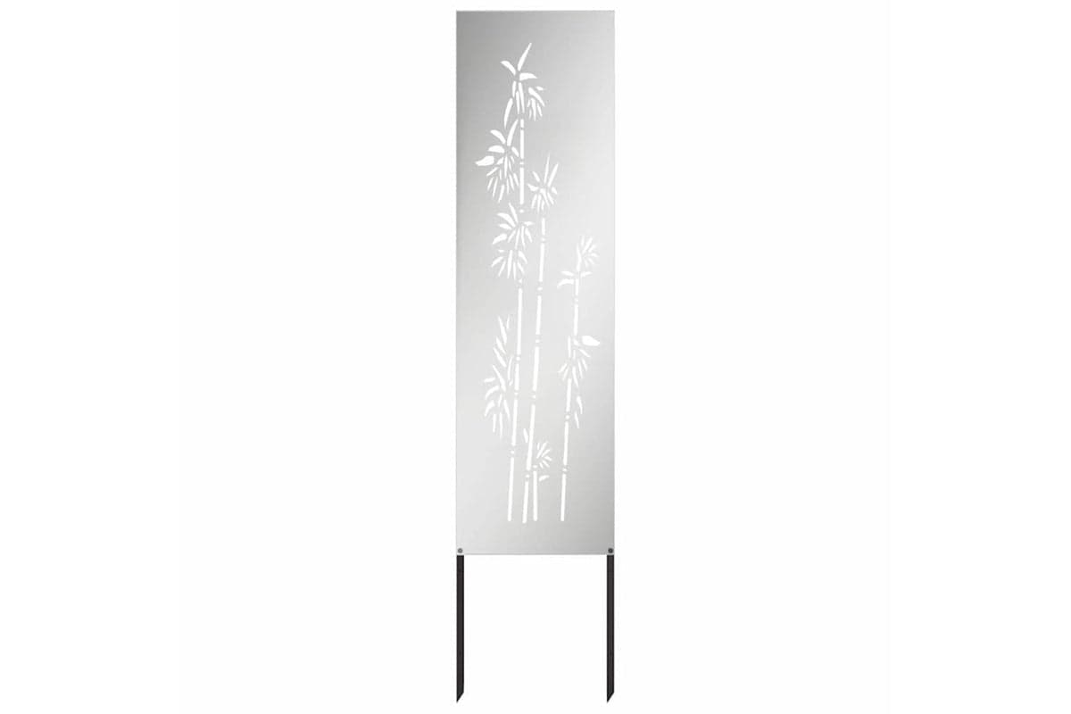 Garden Privacy Screen Silver 32 X140cm Galvanised Steel