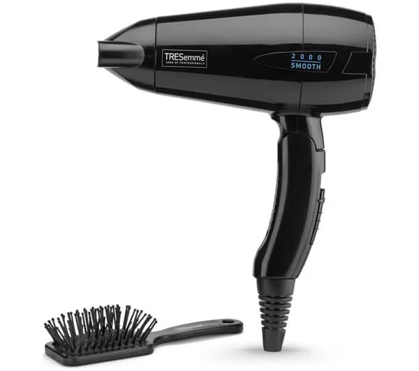 TRESEMME 5549U Folding Travel 2000 Hair Dryer with Hair Brush - Black