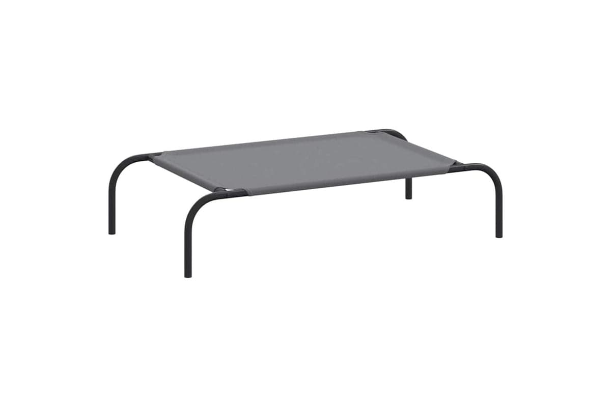 Vidaxl Elevated Dog Bed Grey 90x50x20 Cm Oxford Fabric And Steel