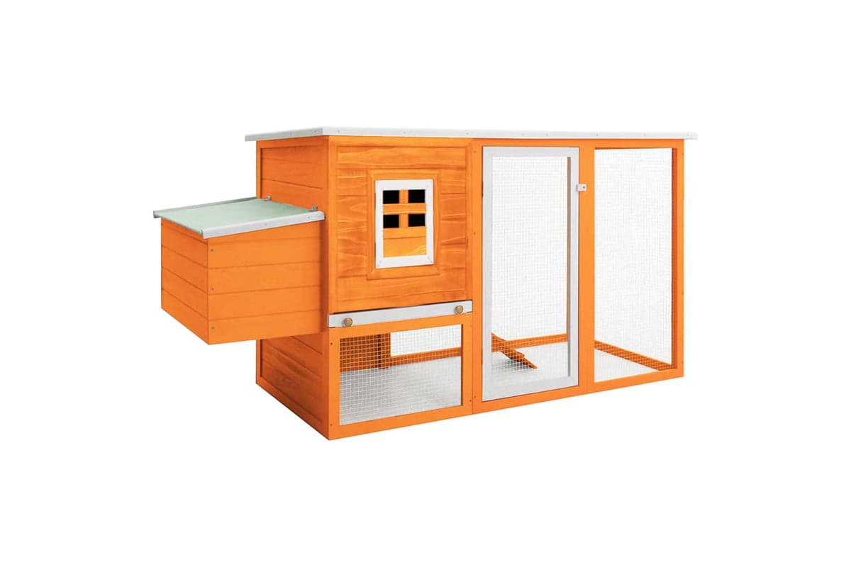 Vidaxl 170164 Outdoor Chicken Cage Hen House With 1 Egg Cage Wood