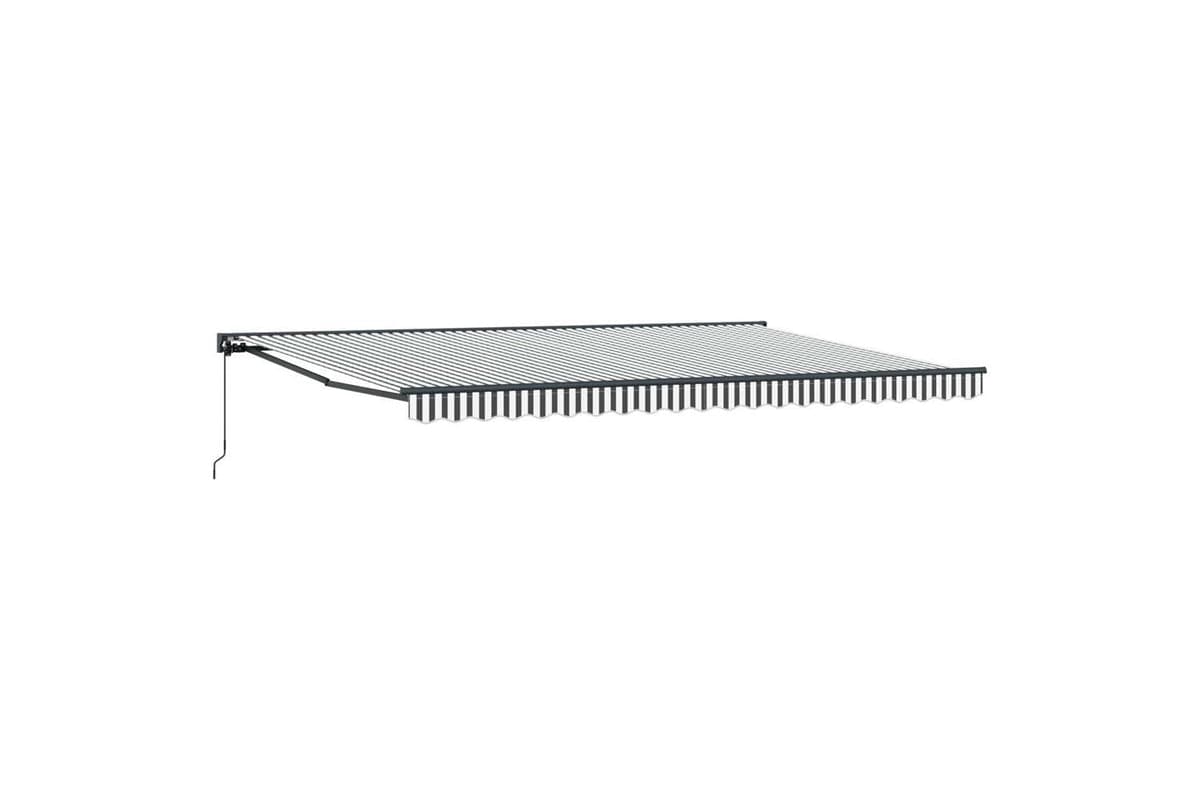 Vidaxl Retractable Awning Anthracite And White 500x300 Cm Fabric