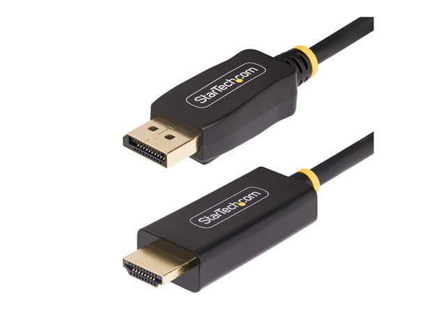 STARTECH.COM - Startech 3.3ft (1m) DisplayPort to HDMI Adapter Cable, 4K 60Hz with HDR, DP to HDMI 2.0b, Active Video Converter, DisplayPort Desktop to HDMI Monitor, M/M - DisplayPort to HDMI Cord (3F-DP-HDMI-4K60-HDR) - adapter cable - DisplayPort / HDMI - 1 m