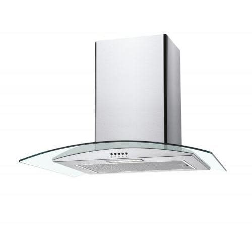 CANDY 60CM CHIMNEY HOOD - STAINLESS STEEL WITH CURVED GLASS
